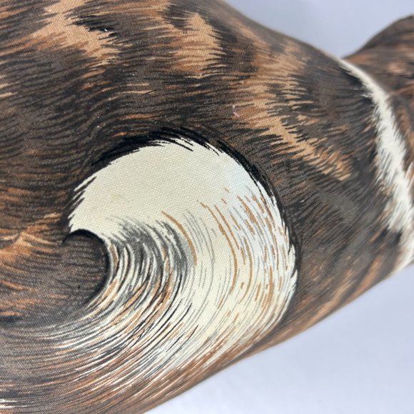 Vintage Set of 2 Tabby Cat Shaped Pillows Mother Kitten Plush 13" Brown 10" Grey - Picture 7 of 8